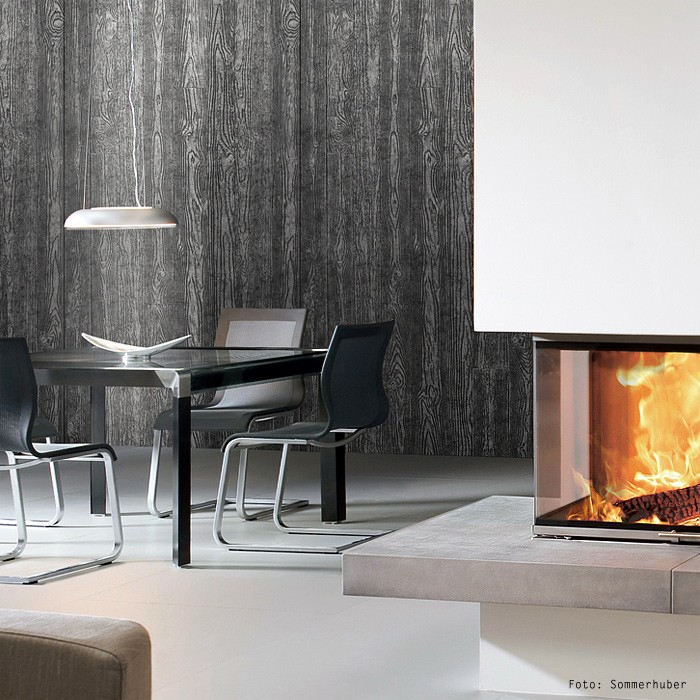Pannello per interni effetto legno nero argento wallface 14806 ...